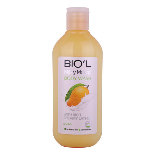 شامپو بدن بیول مدل Milky Mango با رایحه مانگو مناسب پوستهای خشک حجم 400 میلیلیتر