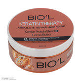 اسک ترمیم کننده مو بیول مدل Keratin Therapy مناسب برای انواع مو حجم 220 میلیلیتر، حاوی کره کاکائو با خاصیت ایجاد حالت ابریشمی مو و بدون سولفات